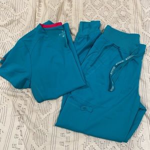 Teal scrub set